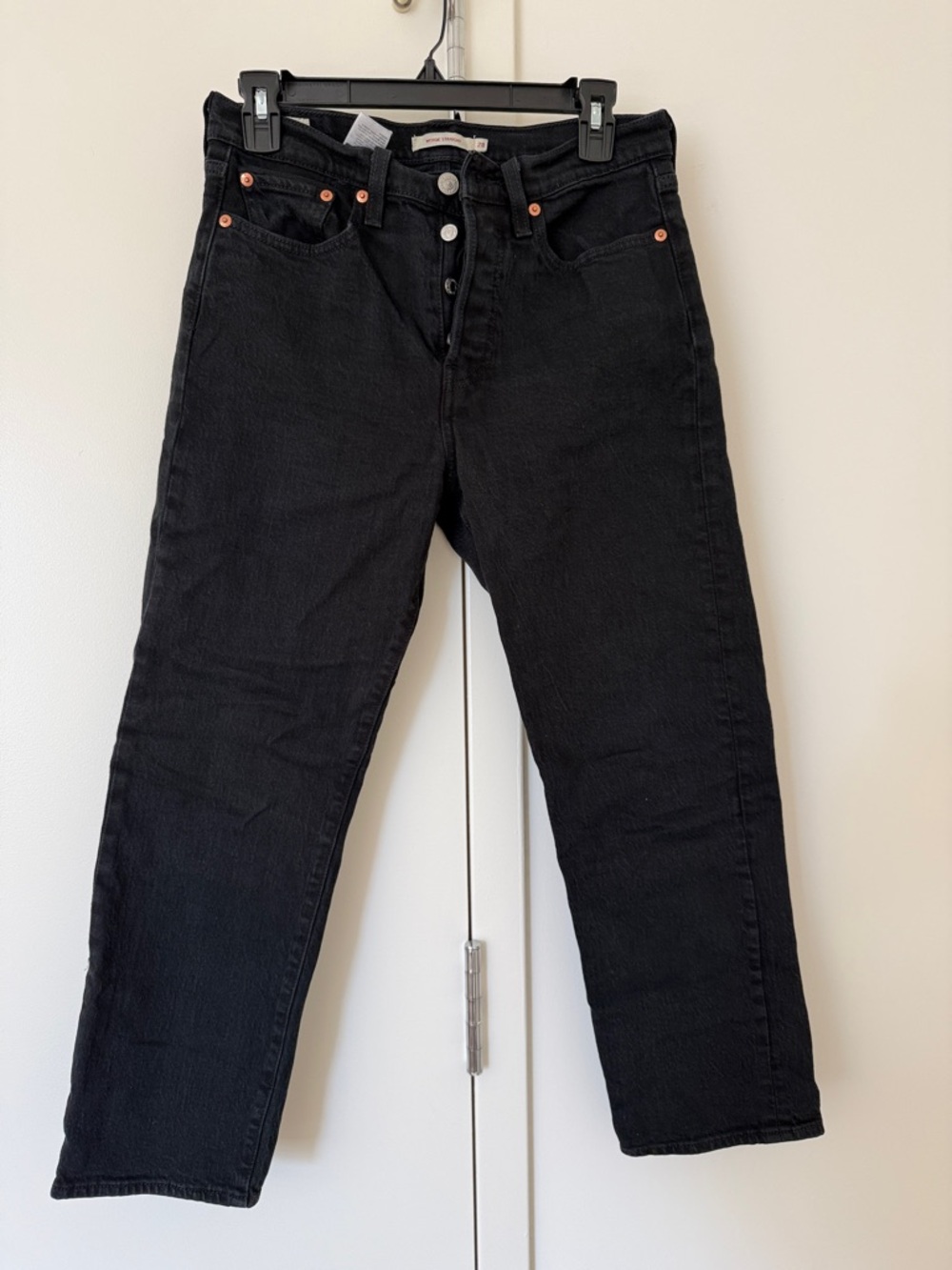 Levi's Wedgie Straight Leg Black Jeans